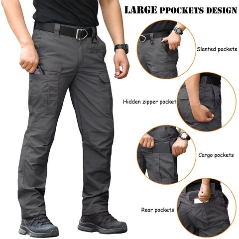 MelForx Water-Resistant Multi-Pocket Cargo Pants