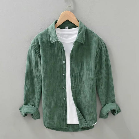 MelForx Washed Finish Button-Down Shirt, Long Sleeve