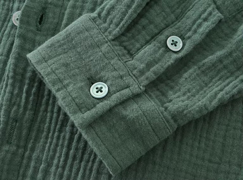 MelForx Washed Finish Button-Down Shirt, Long Sleeve