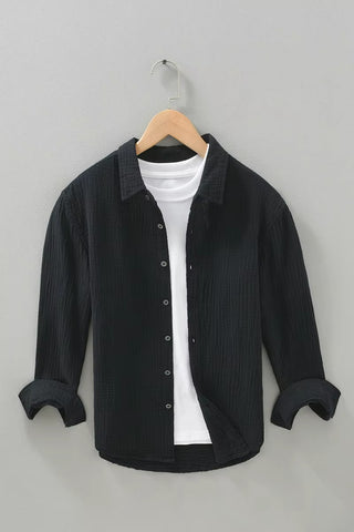 MelForx Washed Finish Button-Down Shirt, Long Sleeve