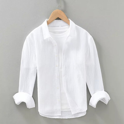 MelForx Washed Finish Button-Down Shirt, Long Sleeve