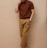 MelForx Knit Men’s Button Tee - Cotton Blend Short Sleeve