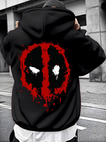 MelForx  Men's Knit Hoodie Black